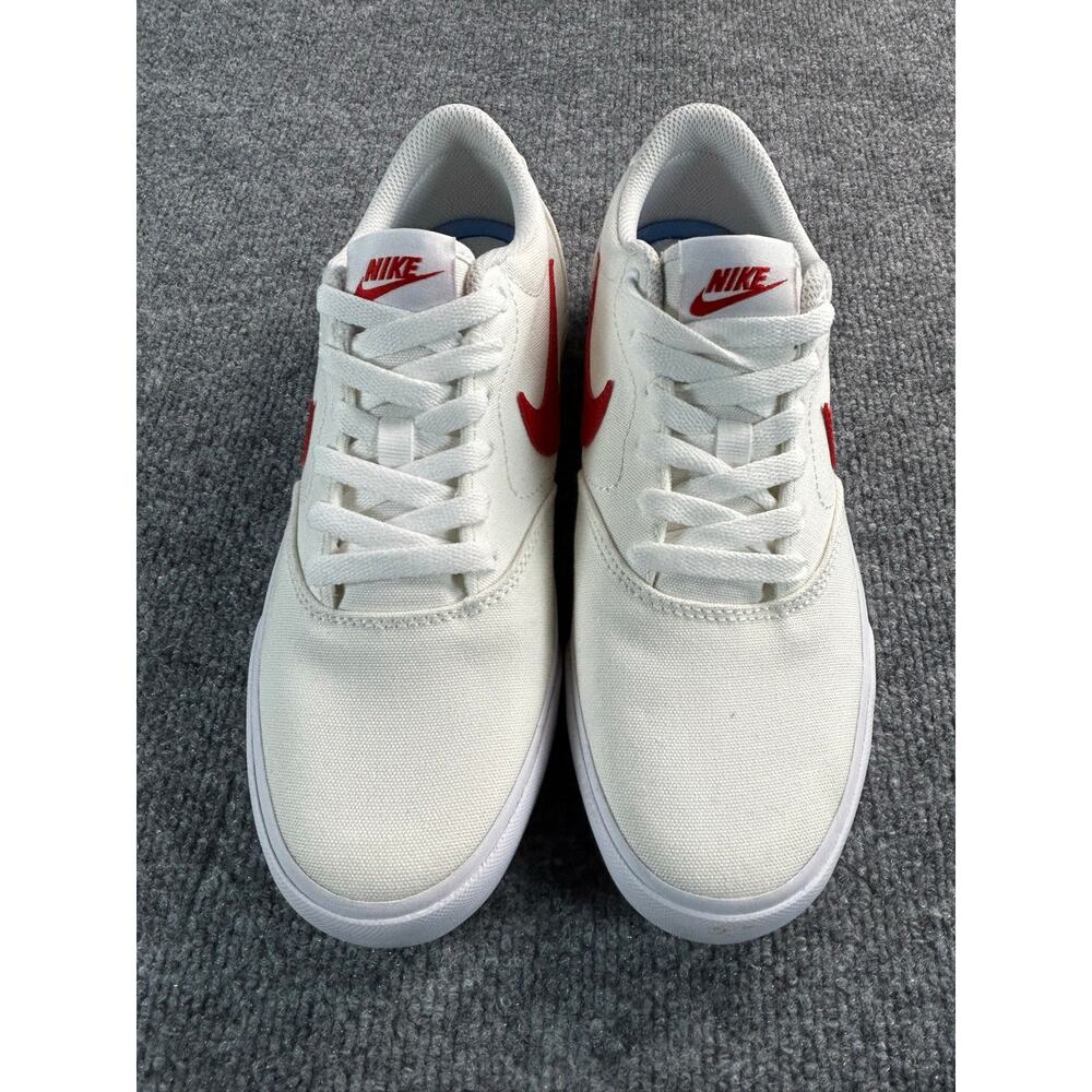 Nike Women's White Red Canvas Lace Up Casual Sneakers Size 8.5 - Picture 3 of 15